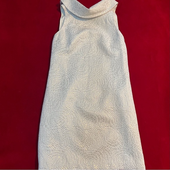 Michael Kors Sleeveless Cocktail Dress Size 6 Metallic Gold/Ivory Blend - Picture 9 of 9